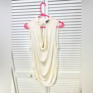 Elegant Cream Sleeveless Top